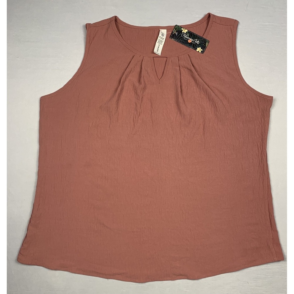 Blooming Jelly Sleeveless Blouse Womens XXL Rust Lightweight Summer Tank Top NWT